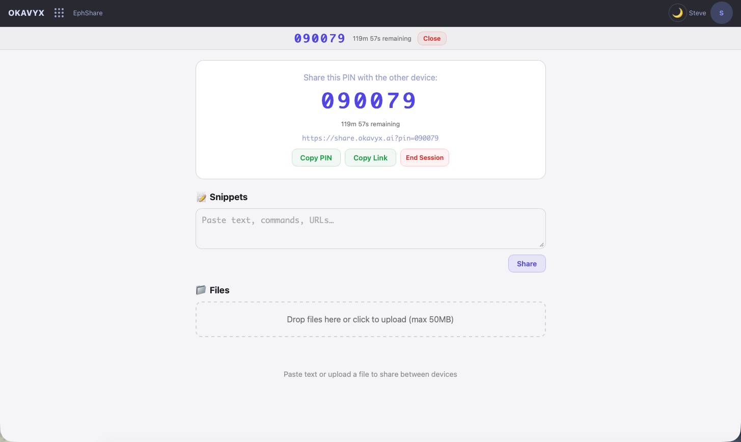 Relay device-to-device file sharing